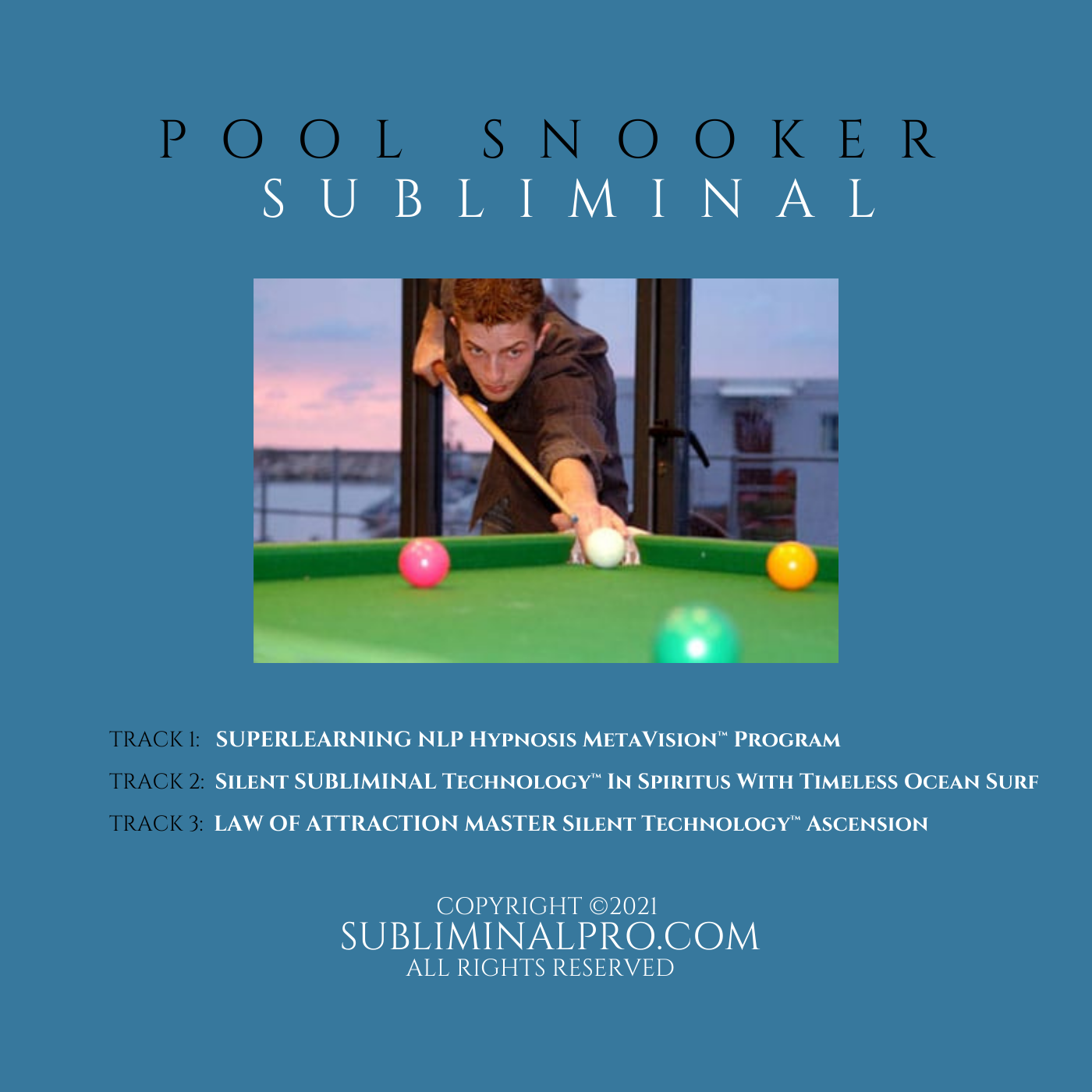 Pool Snooker Subliminal SUBLIMINAL PRO™ AUDIO